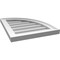 Ekena Millwork Quarter Round Top Right Surface Mount PVC Gable Vent w/ 2"W x 1-1/2"P Brickmould Frame, 16"W x 20"H GVPQR16X2002SN - alternate 3